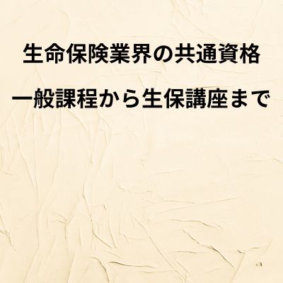 難易度１～２】生命保険業界の共通資格、一般課程試験から生命